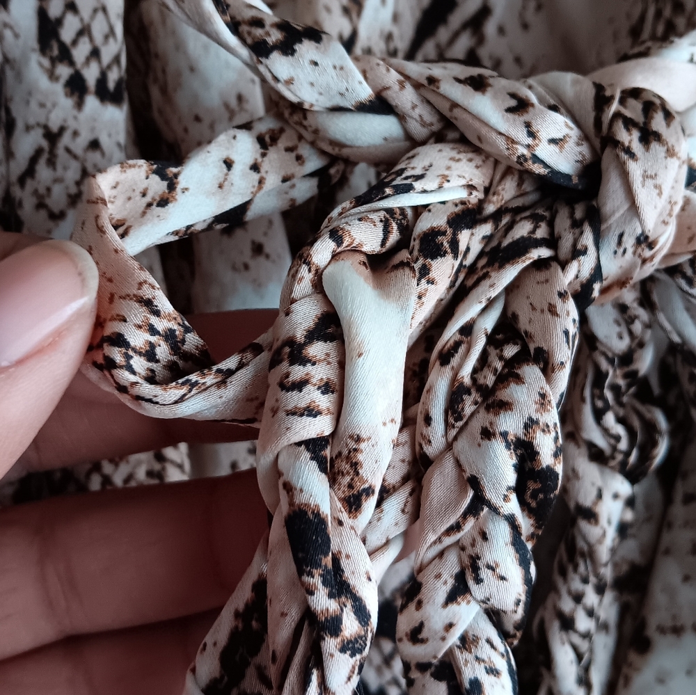 Satin Snake Print Mini Dress EUC - Picture 7 of 7